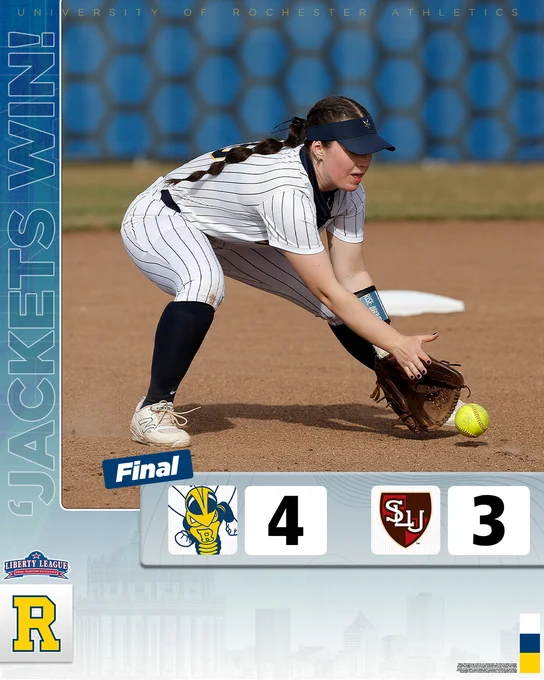 Softball Final Score: Rochester 4, St. Lawrence 3