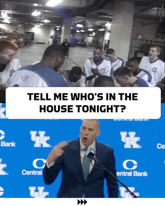 “Tell me who’s in the house tonight?” Top photo is of the 1996 team in the tunnel at the Final Four, bottom photo is of Coach Mark Pope at his introductory press conference.