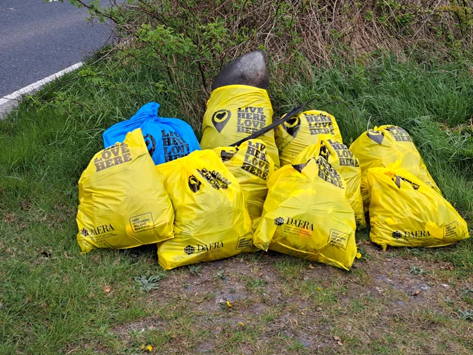 10 full bags of litter lifted at Cunningburn, Strangford Lough 