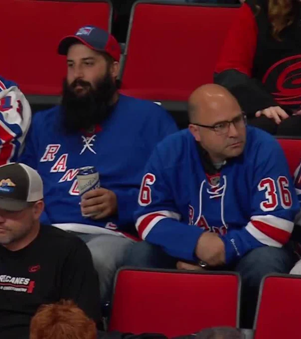 Photo of sad Rangers fans 
