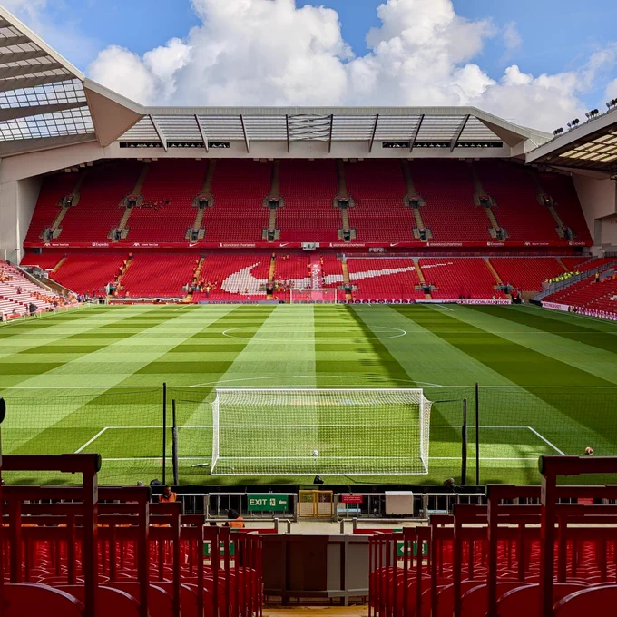 General view of Anfield Stadium.