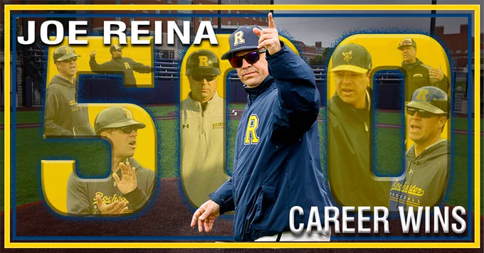 Rochester Baseball - Joe Reina 500 Career Wins