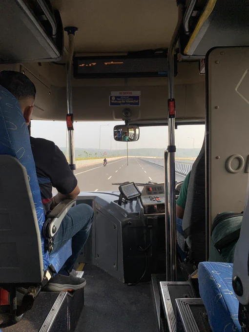 There were a total of 2 passengers on this bus. This bus is perfect for the Indigo morning flight from GOX-BLR that I’m taking. Reaches a good 2hrs before departure.