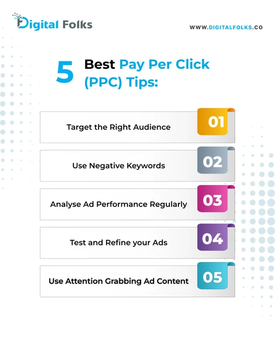 Want to maximise your ad spend and drive real results? Here are our top 5 PPC tips to help you refine your strategy and boost those conversions.
✅Contact:  16042236450
✅Visit: https://www.digitalfolks.co
.
#ppc #ppctips #ppcmarketing #keyword #ppccampaign #marketing #digitalmarketing #payperclick #ppcads #digitalfolks