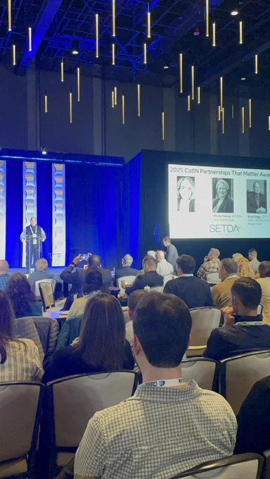 Congratulations @SETDA for being awarded the 2025 CoSN Partnerships that Matter Award, which honors partner organizations who work with CoSN in making a difference in transforming learning with technology