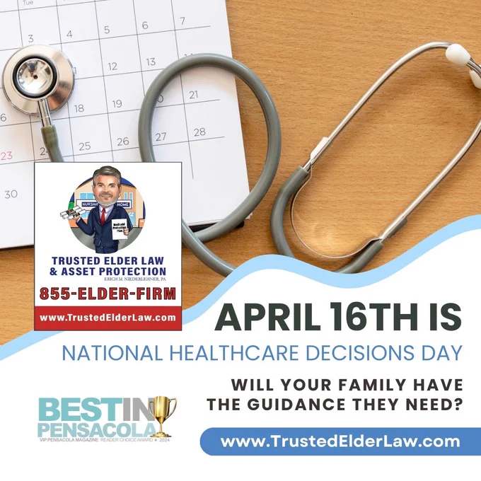 Pensacola | Fort Walton Beach | Milton | Pace | Gulf Breeze | Niceville | Destin | Navarre | Mary Esther | Bayou Cinco | Bluewater Bay | Estate Planning Attorney Near Me | Wills | Trusts | Durable Power of Attorney | Healthcare Surrogate | Trusted Elder Law & Asset Protection | www.TrustedElderLaw.com | 850-607-2222 | Erich M. Niederlehner | Medicaid Planning | Nursing Home Asset Protection | Special Needs Trust | Revocable Living Trust | Medicaid Planning Trust | Personal Services Contract
