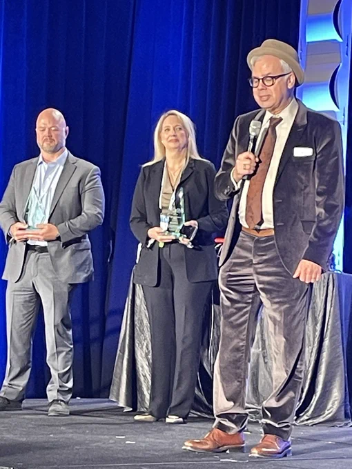Congratulations Nathan Miller & Vanessa Wrenn for being awarded 2025 CoSN Excellence in Public Service Award, which recognizes National, state or local officials who have promoted use of safe/secure tech as tool to improve teaching & learning