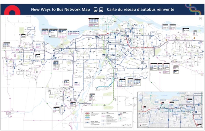 Carte du réseau de L’autobus réinventé 