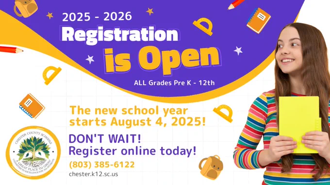 2025-2026 Student Registration is OPEN! Visit https://tinyurl.com/CCSDregister2025 for additional information.