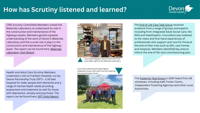 Page 2 of the 2024/25 Scrutiny Annual Report including How has Scrutiny listened and learned?