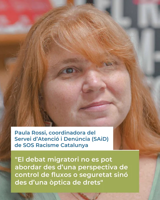 Paula Rossi, coordinadora del Servei d'Atenció i Denúncia (SAiD) de SOS Racisme Catalunya
