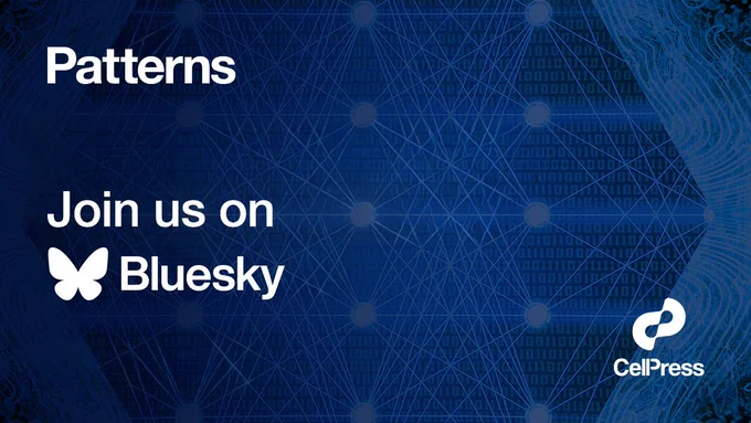 Image with text: Patterns, Join us on Bluesky. 