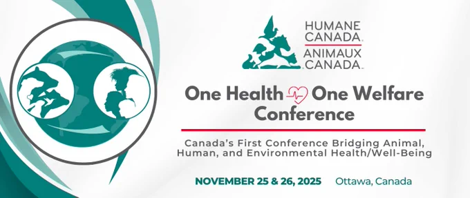 Humane Canada/Animaux Canada presents Canada's first conference bridging animal, human, and environmental health and well-being. November 25 to 26 in Ottawa, Canada.