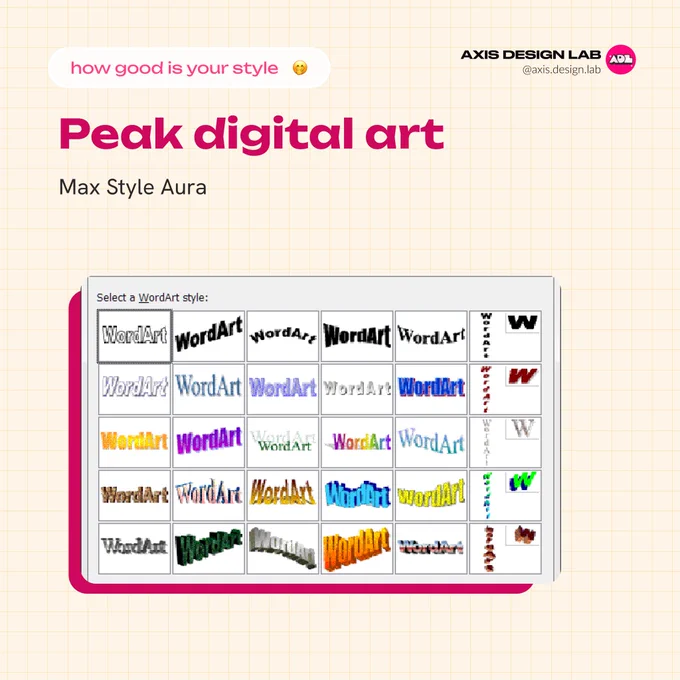 Alt= Microsoft Paint Word Art Style.  