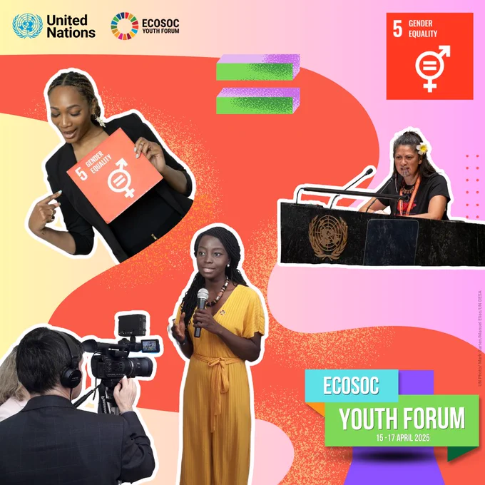The clock is ticking on #GenderEquality.

If we don’t act now, 342.2 million women and girls will remain trapped in extreme poverty by 2030.

➡️ Explore the innovative youth-led initiatives at the @‌UNECOSOC Youth Forum: https://ecosoc.un.org/en/what-we-do/ecosoc-youth-forum/about-youth-forum/ecosoc-youth-forum-2025

#SDG5 #ECOSOCYouth #GlobalGoals