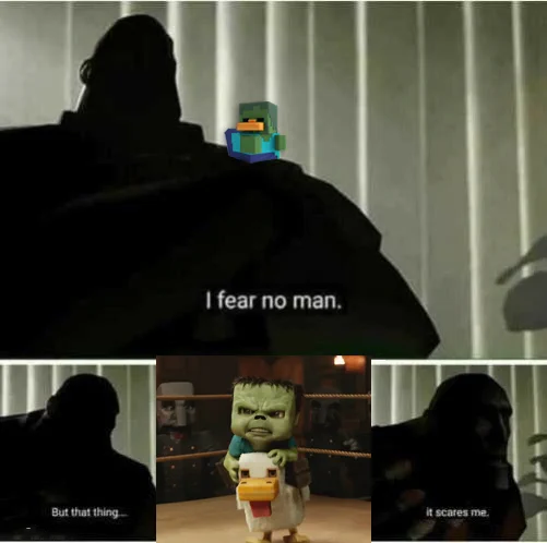minecraft chicken jockey meme