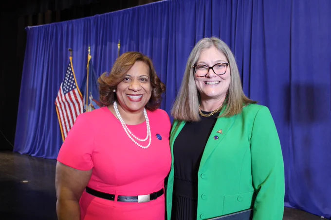 President Coleman with Mayor Patterson-Howard