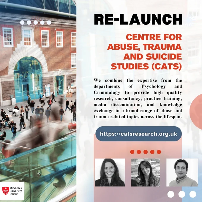 🌟 A new chapter begins at CATS! 🌟

We celebrate both a remarkable legacy and an exciting relaunch at CATS research centre at Middlesex University. Our founding director, Emeritus Professor Antonia Bifulco, has retired after a long and successful career dedicated to understanding and alleviating the impacts of abuse and trauma. From founding CATS in 2008, through pioneering the Lifespan Research Group, and developing tools like the CECA interview for childhood abuse assessment📑, Prof. Bifulco’s contributions have shaped the field and improved countless lives through improving professional practice. We extend our heartfelt gratitude to her for leading CATS with passion, academic rigour, dedication, kindness, and vision. ❤️

Building on this strong foundation, we’re excited to re-launch CATS, with world-leading experts🌐  of their respective fields as co-directors. These academics who will lead us into the future.