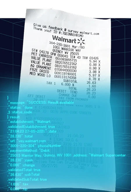 Tabscanner is the receipt OCR API with the best security