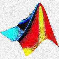 Deep-fried MATLAB logo