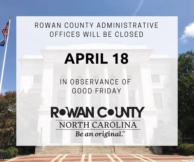 Rowan County Administrative Building; text contained in post.