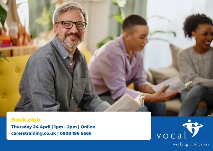 Additional info: event takes place Thursday 24 April 1pm to 2pm online. Call 0808 196 6666 or visit carerstraining.co.uk to book.