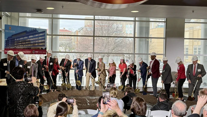 Dignitaries break ground on the Phillip A. Levy Engineering Center