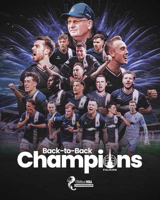 Falkirk FC - William Hill Championship winners 2024/25