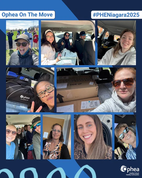 The Ophea team is #OnTheMove... any guesses where we might be headed? That’s right! We’re en route to Niagara Falls for #PHENiagara2025, and we can’t wait to meet you 💙 Make sure to download the Pheedloop app to build your schedule & access all the latest conference updates! 