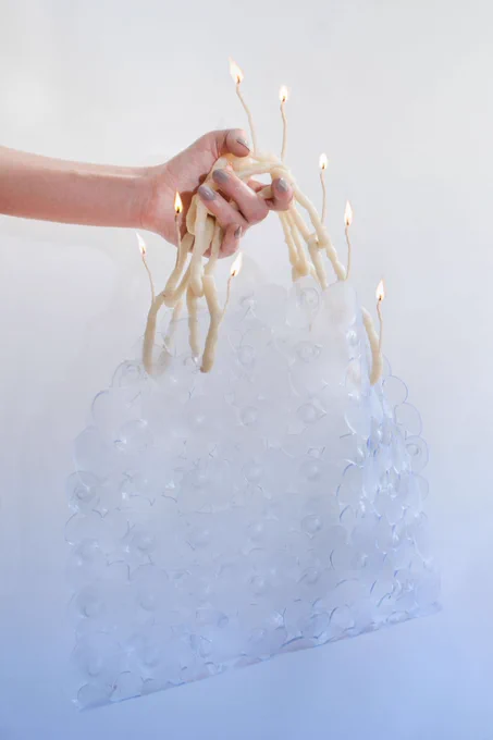 Wax Hair Accessories and various other pieces by KangHee Kim 김강희 and Bettina Yung from the Photo series 'MELT' (@tinycactus @frumpular ).
