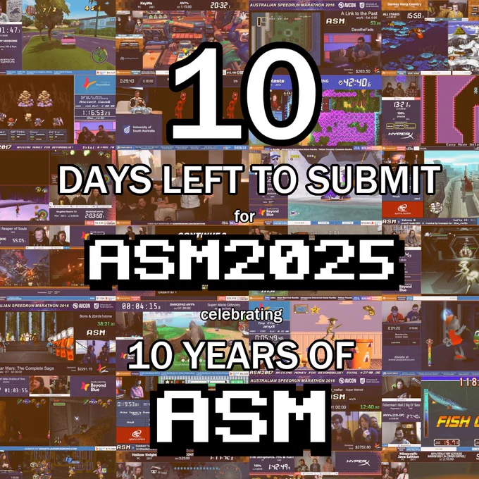 Poster that says "10 days left to submit to ASM2025 celebrating 10 years of ASM"