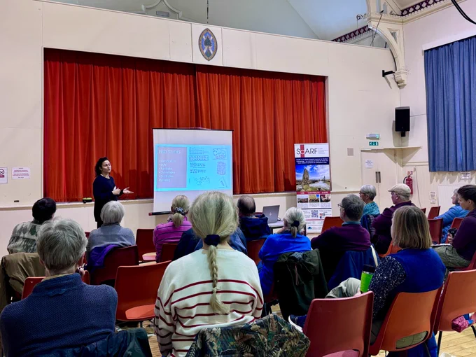 Participants of the workshop listening to Joana's introduction to the rock art to Scottish rock art  