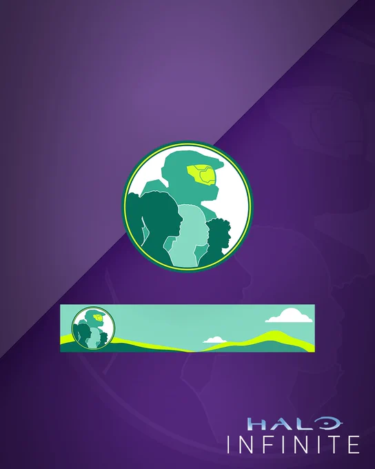 The Mental Health Awareness nameplate and emblem for Halo Infinite.
