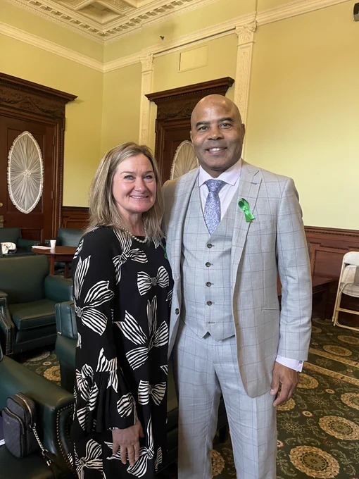 Commissioner Brooke Doyle poses with Rep. Kip Diggs
