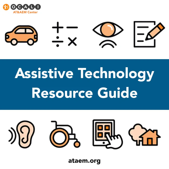 Assistive Technology Resource Guide. ataem.org. Various symbols for AT.
