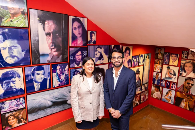 Culture Secetary Lisa Nandy meets with people at the Yash Raj Films studio in India