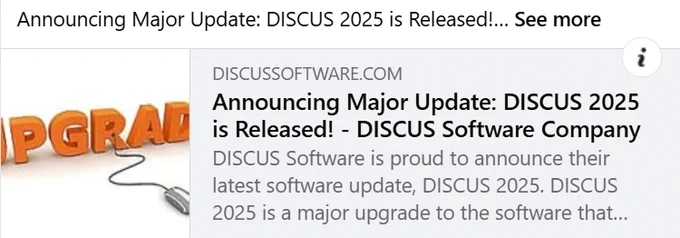 Announcing Major Update: DISCUS 2025 is Released!