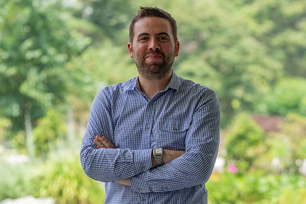 Brian Fronk poses for portrait photo