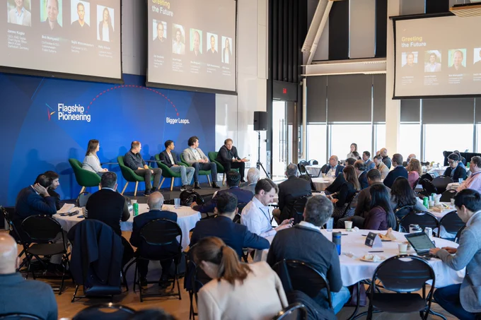 Panel on Greeting the Future at the Flagship Pioneering AI Summit with Molly Gibson, Flagship Pioneering; Jay Gambetta, IBM Quantum; James Kugler, EMD Digital; Merck KGaA, Darmstadt, Germany; Bob Mumgaard, Commonwealth Fusion Systems; Sajith Wickramasekara, Benchling