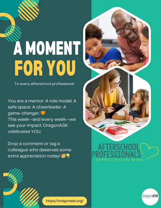 #ThankYouAfterschoolPros #OregonASKAppreciatesYou #PowerOfAfterschool