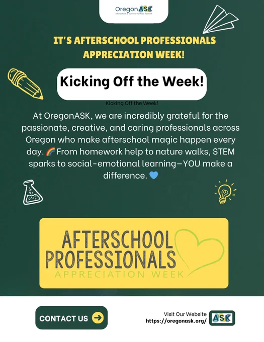 #AfterschoolAppreciation #OregonASK #YouthDevelopmentHeroes