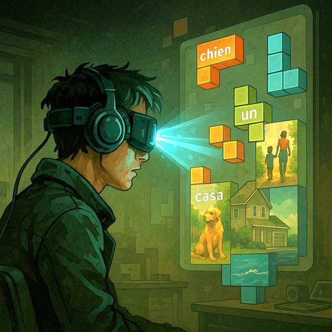 man learning words 
