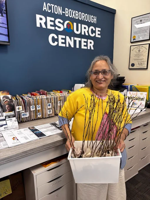 Happy Earth Day Cherry Saplings are in at the AB Resource Center (if you ordered!). A few extras available.  Come by! 