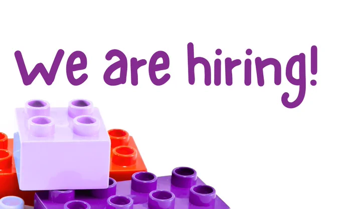 Text: We are hiring. 