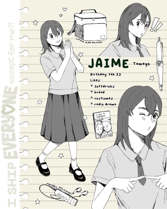 Meet Jaime (the delusional rookie shipper) ❤️ She's the protagonist and the main POV of my latest comic series, "I Ship Everyone Except for Me?!"