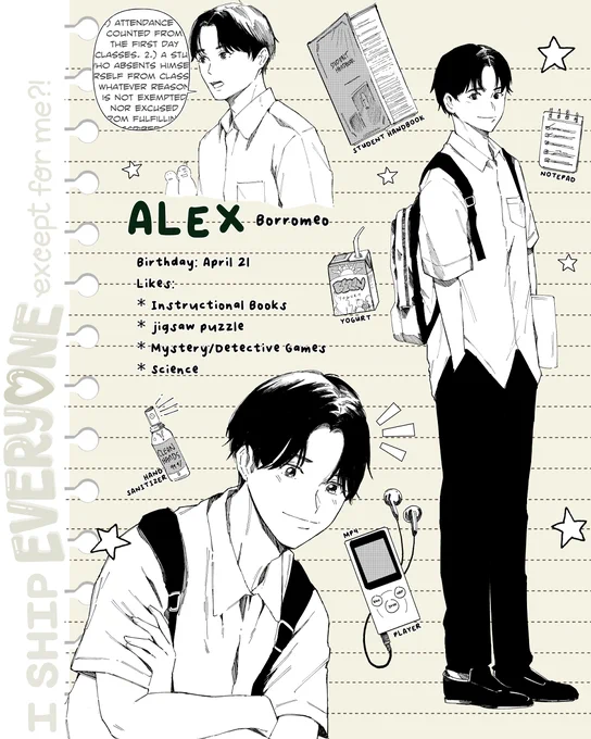Meet Alex 💯 The smart and reliable freshman who wants to become the next student council president.