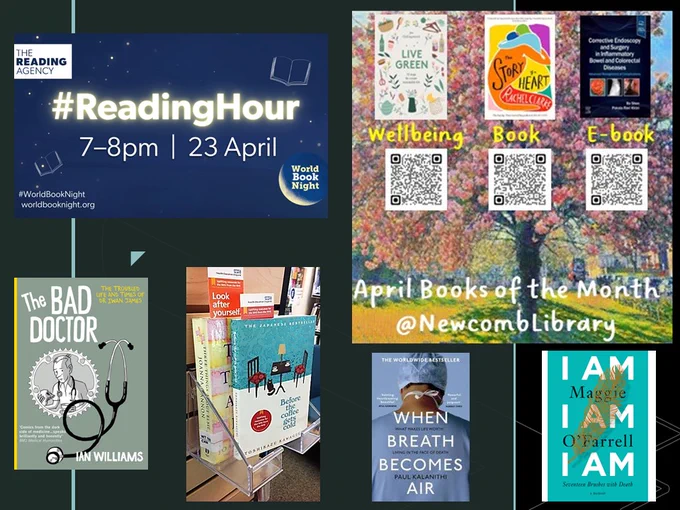 Read a book - whether its one of our April books of the Month, or any other from our shelves - get back into the Reading habit!