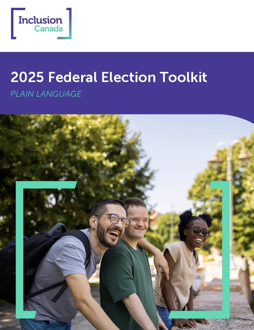 Cover of plain language 2025 federal election toolkit. 