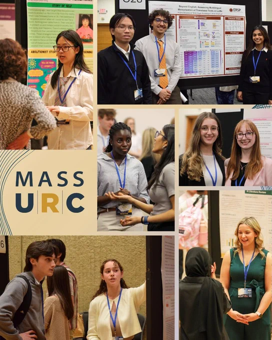 A collage with photos of presenters, guests, staff, etc. at the 2025 MassURC conference