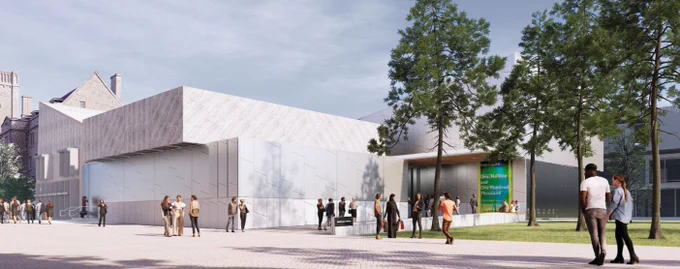 Outside view of the ARC Arts Auditorium in the University of Guelph's MacKinnon Building. 